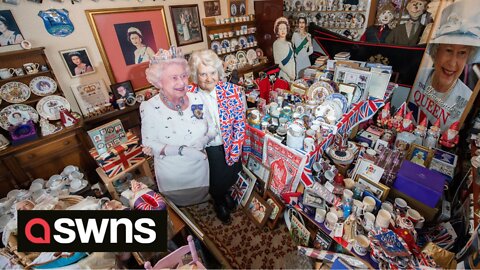 Royal fan celebrates Queen's 70 years of service in 'Jubilee room' filled with memorabilia