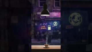 Rainy Night Jazz Coffee Shop Ambience ☕ Relaxing Piano Jazz #Shorts 06