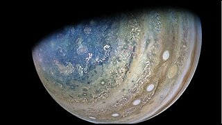 Juno Flies Past the Moon Ganymede and Jupiter, With Music by Vangelis