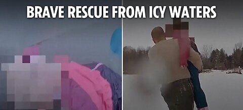 Heroic US state trooper rescues eight-year-old girl plunging in icy pond