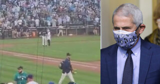 Fauci Boeed As He Accepts Award Before Major League Baseball Game