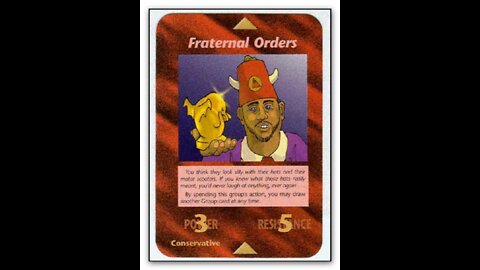 Illuminati Nazicomunist World Order Card Game-All Cards (A-M) "Forse gli Illuminati sono dietro questo gioco.Devono esserlo:sono,per definizione,dietro tutto." sono solo dei pupazzi,schiavi,servi e zerbini dei loro padroni appunto