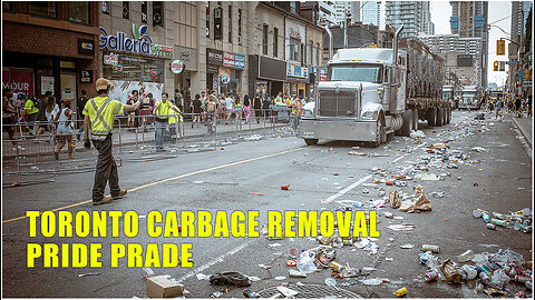 Yonge Street Trash Removal operation after pride parade
