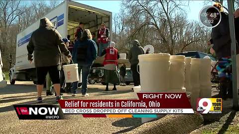 Ohio River flooding: Red Cross brings cleaning supplies to Cincinnati neighborhood