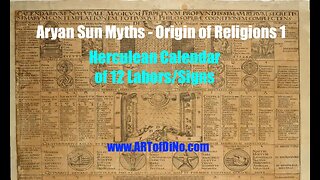 ARYAN Sun Myths 1 - Origin of Religions - Herculean Calendar of 12 Labors/Signs of a Celestial Year!