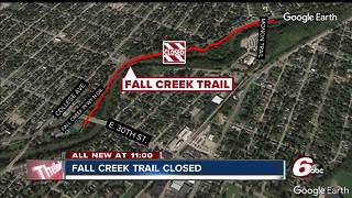 Portion of Fall Creek Trail closed while crews work on sewer project