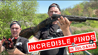 Unbelievable Discoveries Magnet Fishing in Bulgaria: Old Rifle, Bullets, Vintage Car Sign, and More!