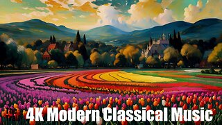 Modern Classical Music - Life Giving | (AI) Audio Reactive Realistic | Tulip in Paint