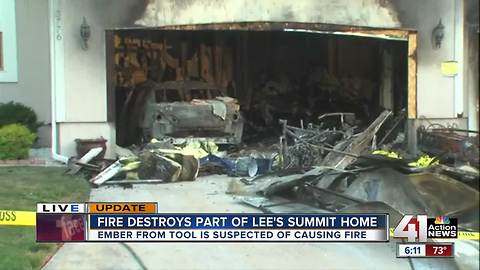 Fireworks-related fire in Lee's Summit destroys part of family's home