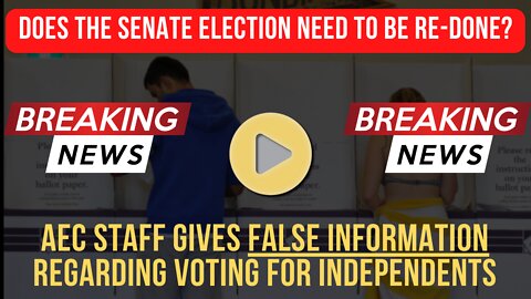 BREAKING NEWS - is the senate election valid?