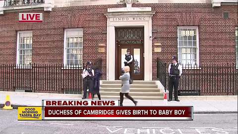 Duchess of Cambridge gives birth to baby boy