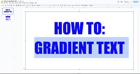 How to: Google Slides Gradient Text