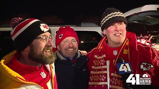 Chiefs fans celebrate AFC Championship win