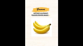 "Bananas: Nature's Nutrient-Packed Power Snack 🍌"