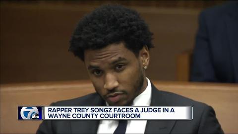 Rapper Trey Songz faces a judge in a Wayne County courtroom