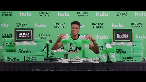 Giannis stars in "Hulu Sellouts" campaign ad