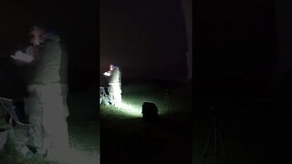 night lapse of a vlog by a castle on the coast