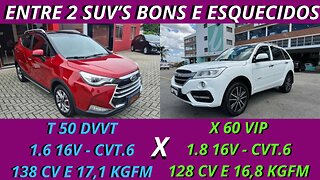 ENTRE 2 CARROS - JAC T50 X LIFAN X60 - SEMI-NOVOS, AUTOMÁTICOS, ECONOMICOS COM BOM PREÇO