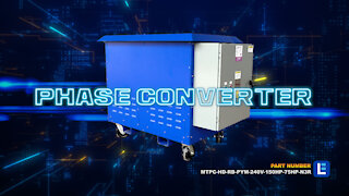 Rotary Phase Converter for 75HP Hard Loads, 208V Single Phase to 3 Phase Pony Motor