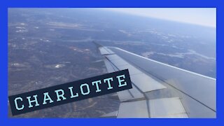 Sunny afternoon takeoff from Charlotte, North Carolina on an A321