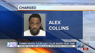 Former Ravens running back Alex Collins waived from team after gun charges