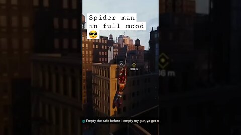 Spider man is on full mood🤓#spiderman #spidermanremastered #shorts #youtubeshorts