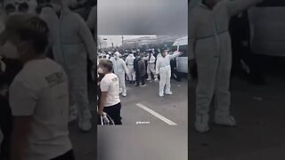 Chinese iPhone factory workers protest in Zhengzhou, China