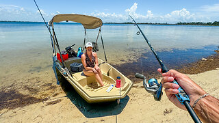 Taking Wife Jon Boat Fishing in Beautiful Florida Flats