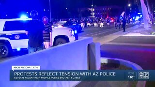 Protests reflect tension with Arizona police