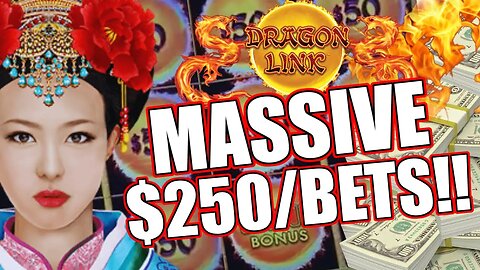 $250 SPINS! 💰 GOING CRAZY IN THE CASINO MAX BETTING DRAGON LINK SLOTS!