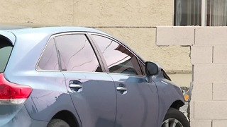 Stolen car found crashed into wall