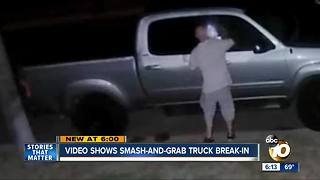 Caught on video: smash-and-grab truck break-in