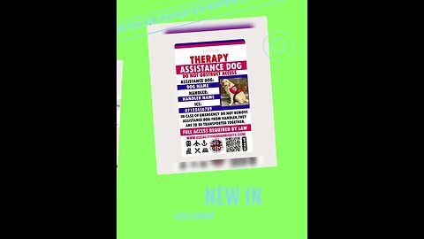 🔥 Therapy Dog Assistance Dog UK Law Card with Equality & Human Rights QR Code-Dog ID-service dog Id
