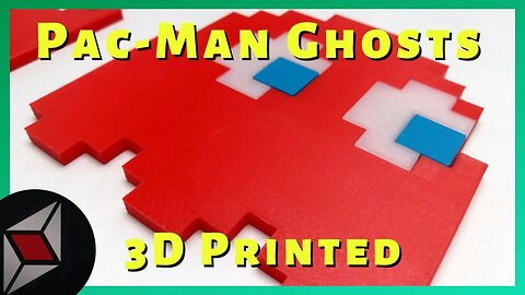 Pac-Man Ghosts 3DPrinted - being creative with filament samples (no multi material needed)