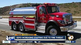 San Diego Fire Department increases staff levels amid potential fire danger
