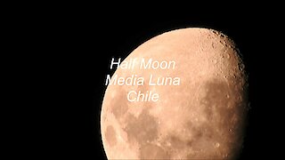 Media Luna...Half moon rising Santiago, Chile