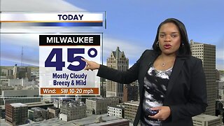 Milwaukee weather Thursday: Mostly cloudy, breezy, and mild