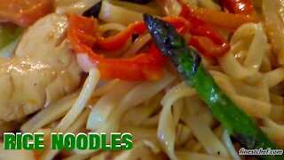 Rice Noodles with Chicken and Vegetables | Recipe by Chef George Krumov