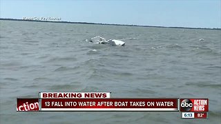 Boat accident sends over a dozen people into water near Anclote Park; first responders on scene