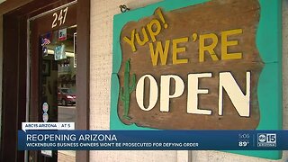 Wickenburg business owners not prosecuted after defying orders
