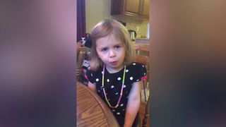 Girl Adorably Fails At Whistling