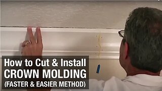 How to Cut & Install Wood Crown Molding FASTER & EASIER