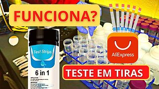 🔴 TESTE em tiras para AQUÁRIO - TEST STRIPS do AliExpress ( PH, KH, GH, Nitrato, Nitrito e Cloro )