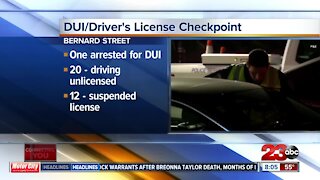 DUI/Driver's License Checkpoint results