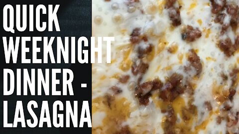 Quick Weeknight Dinner! Kid friendly, ricotta free lasagna!
