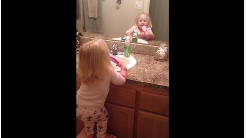 The best way to get your toddler to brush her teeth