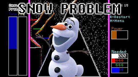 Snow Problem - A Rainbow Of Snow Flakes (Retro Puzzle Game)