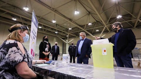 Toronto's First Mass Vaccine Clinic Is Ready To Go & Here's A Sneak Peek Inside (PHOTOS)