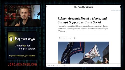 Careful Of Those QAnon-ers on Truth Social! (New York Times & Newsguard Attack Trump's Platform)
