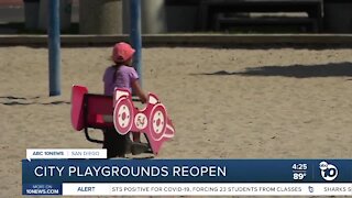 City reopens playgrounds